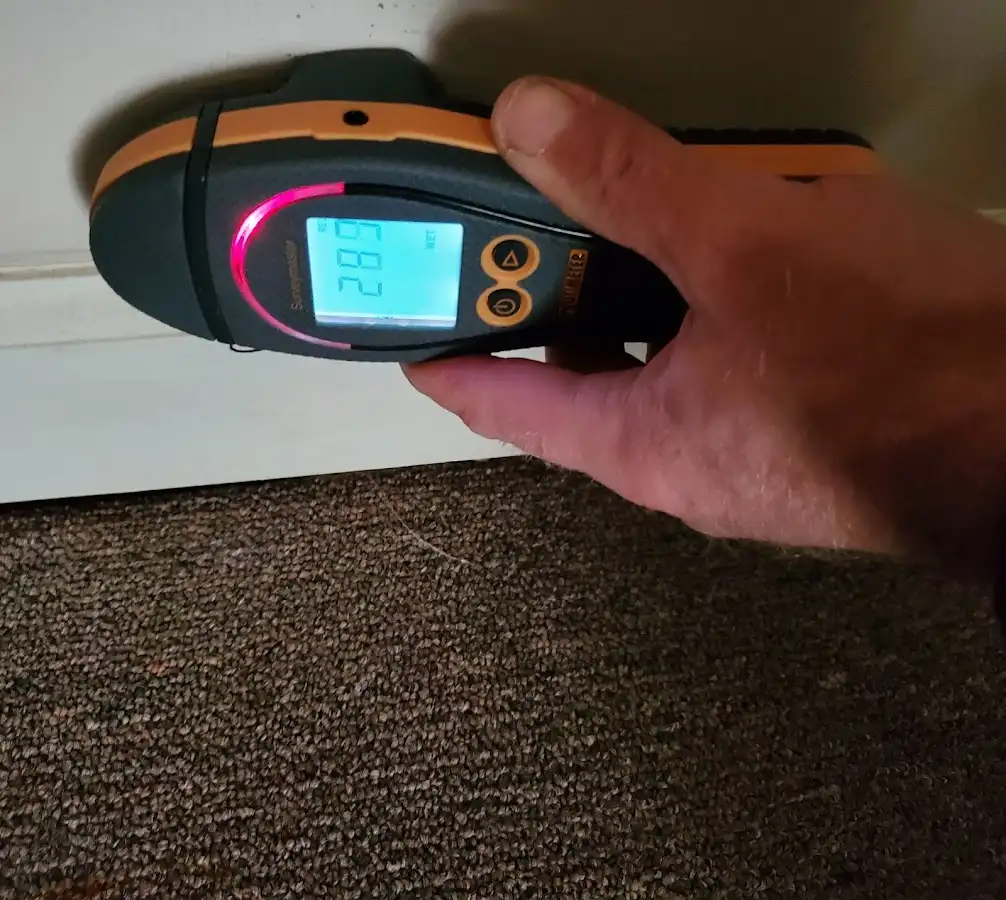 Moisture detection at baseboard during Mold Inspection & Testing in Salem